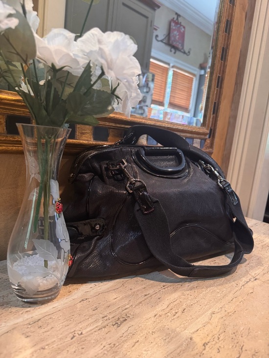 Tracy Reese Black Leather Satchel with Black Hardware main image 2